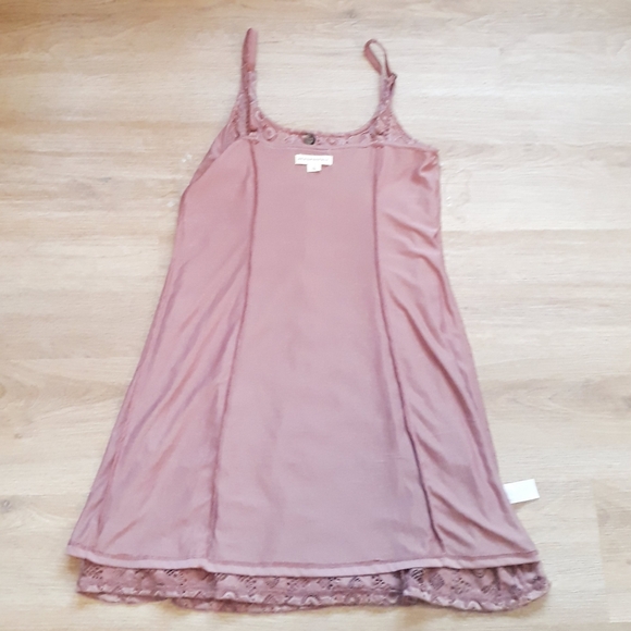 Aeropostale Lace Button-Front Fit & Flare Dress - Size Medium Pink - Picture 12 of 13